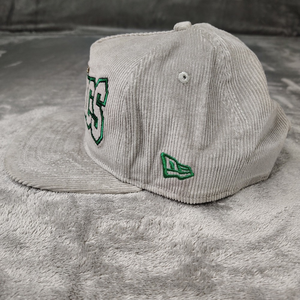 New Era Boston Celtics Corduroy‎ The Golfer Snapback Hat Cap Adjustable Gray - Picture 2 of 7